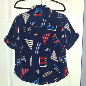Erin London Vintage Nautical Boat Shirt